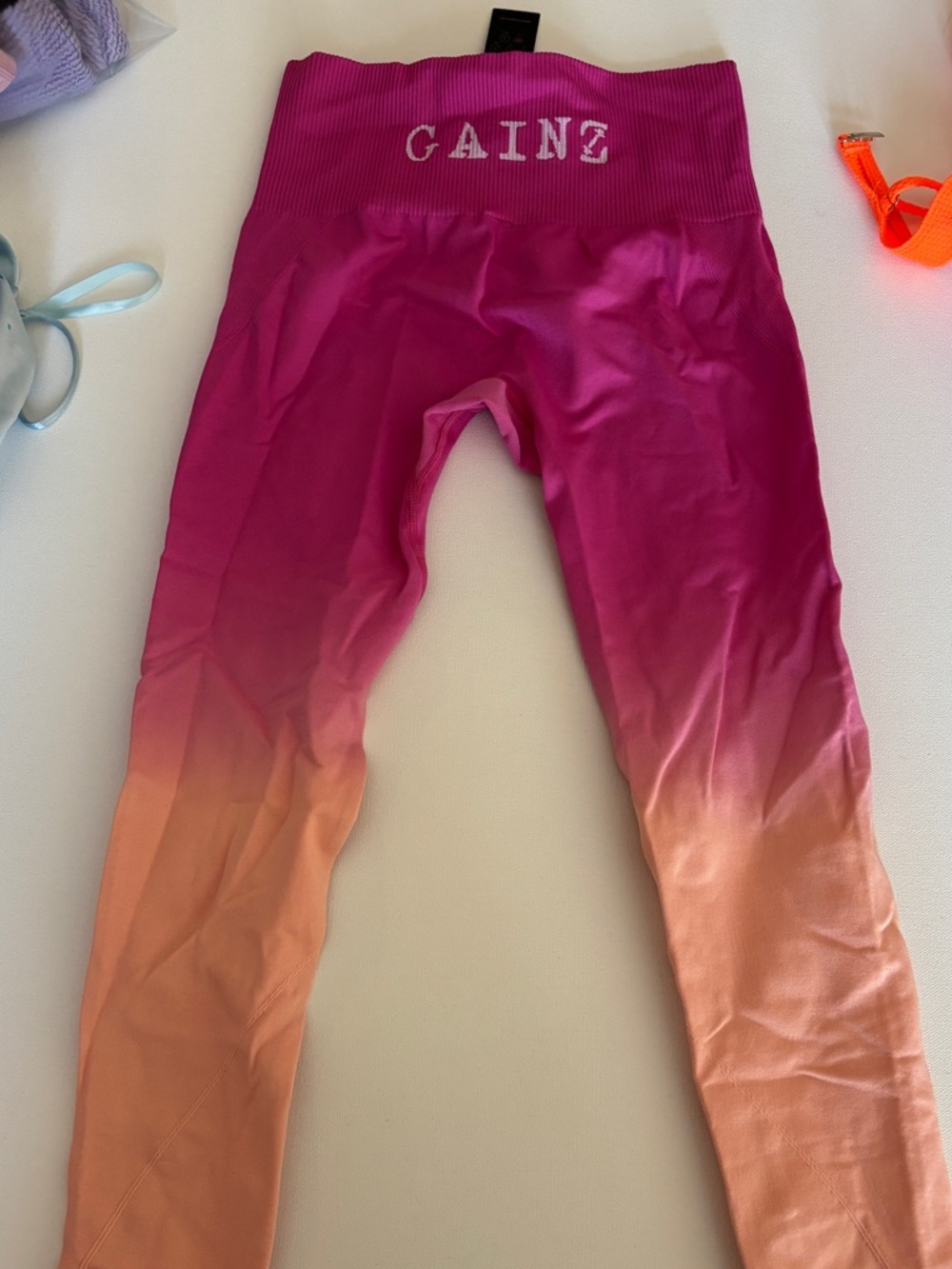 Pink Ombre High-Waist Leggings - Picture 2 of 5